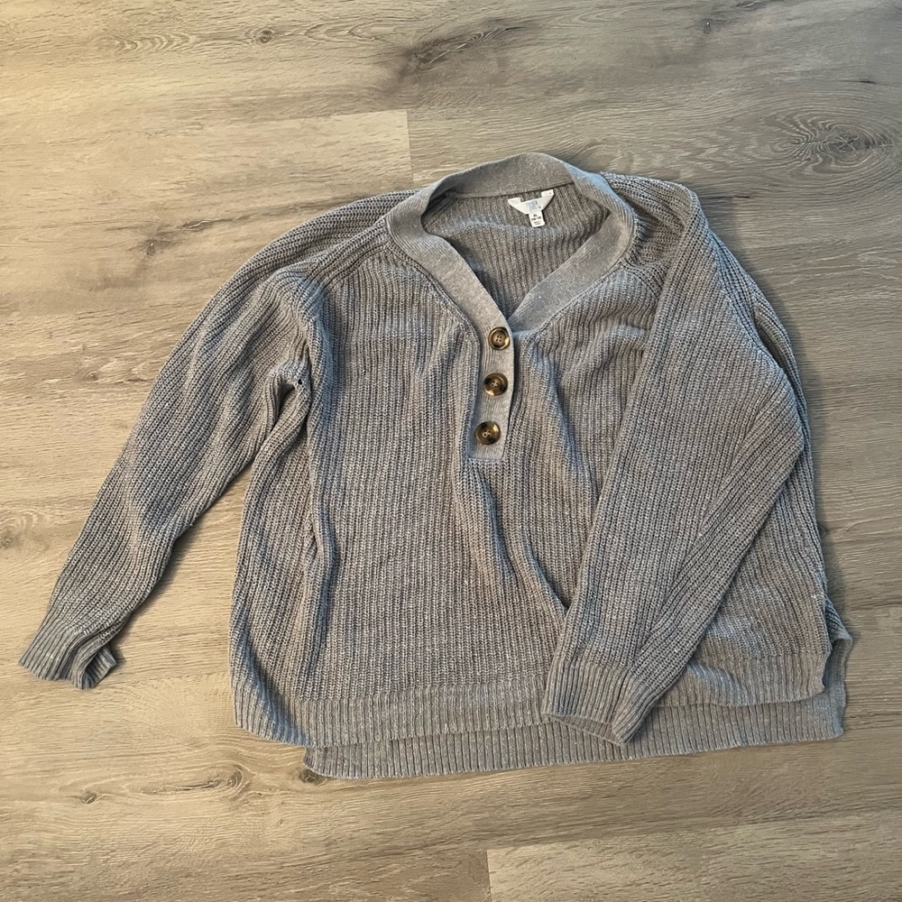 Size XL Time and Tru Grey Sweater